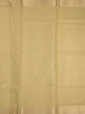 Kota tissue fancy saree light yellow color allover embroidery & zari border with short pallu and plain self blouse