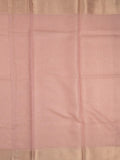 Kota tissue fancy saree baby pink color allover embroidery & zari border with short pallu and plain self blouse