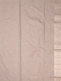 Georgette fancy saree grey color allover zari weaves & zari border with rich pallu and plain self blouse