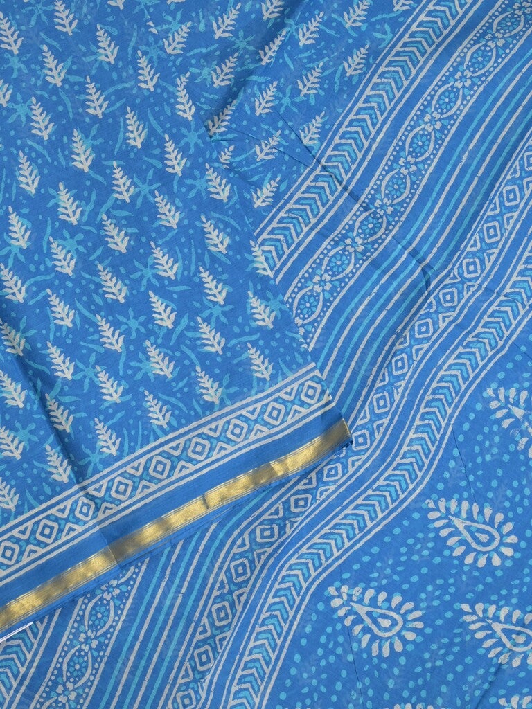 Saree sky blue color