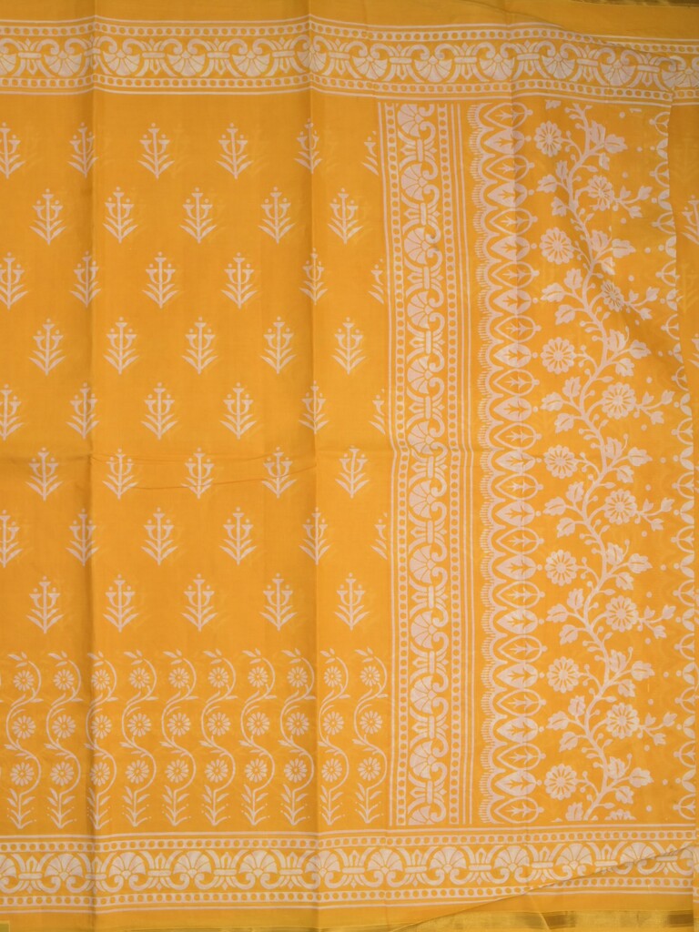 Saree golden yellow color