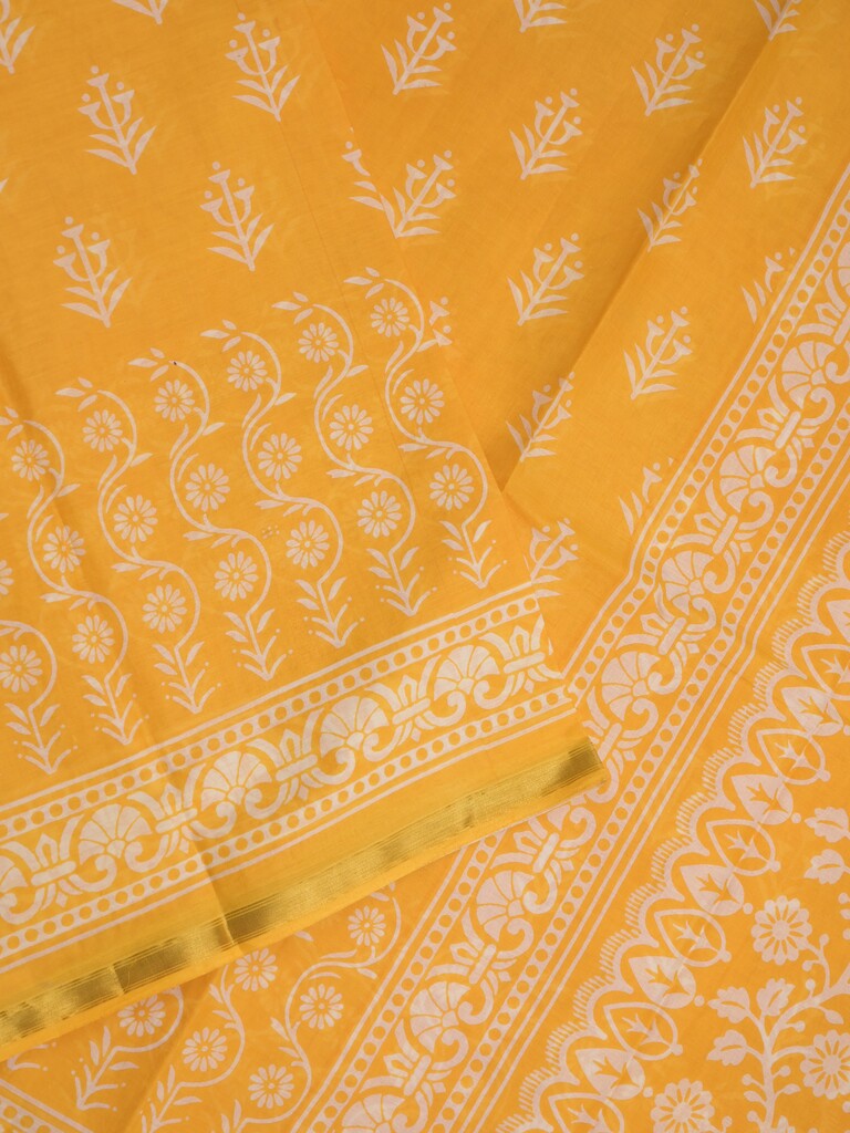 Saree golden yellow color