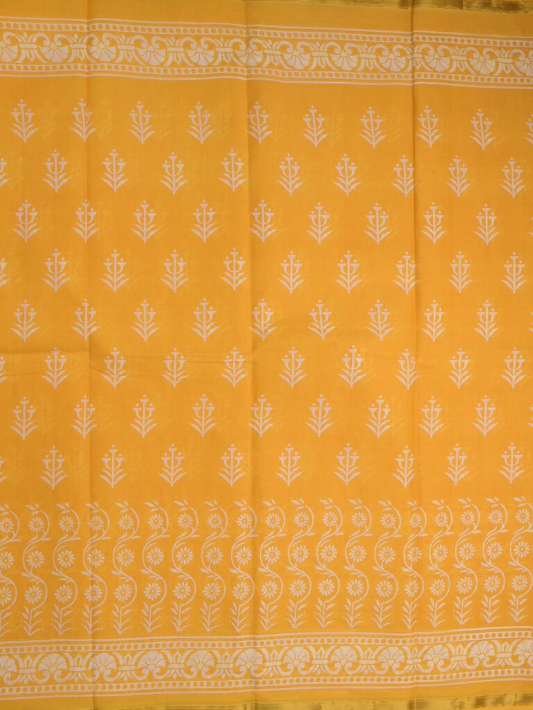 Saree golden yellow color