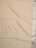 Banaras pattu saree cream color allover zari motifs & zari border with rich pallu and attached plain blouse
