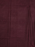 Mul cotton saree white color allover prints & printed border with printed pallu and plain contrast blouse