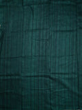 Fancy tussar saree green color with allover small flower motive prints, small zari kaddi border, short pallu and plain blouse