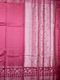 Raw mango pattu saree rose pink color allover zari stripes & zari border with brocade pallu and brocade blouse