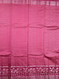 Raw mango pattu saree rose pink color allover zari stripes & zari border with brocade pallu and brocade blouse