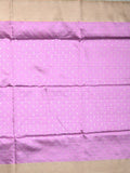 Tussar fancy saree lavender color allover zari motifs & zari border with rich pallu and contrast plain blouse