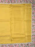 Dola tissue fancy saree yellow color allover stripes & designer fancy border with running pallu and embroidery blouse