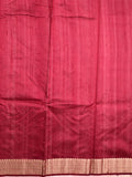 Raw silk pattu saree peach color allover zari motifs & zari border with contrast plain pallu and plain blouse