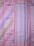 Raw mango pattu saree light purple color allover zari weaves & zari border with rich pallu and attached plain blouse