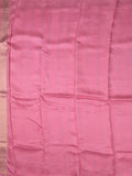 Crape fancy saree baby pink color allover zari weaves & zari border with zari pallu and plain blouse