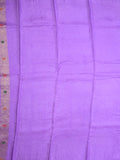 Tabby silk fancy saree lavender color allover zari weaves & zari border with zari pallu and attached plain blouse