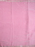 Organza crush fancy saree baby pink color allover plain & embroidery border with embroidery pallu and contrast blouse