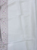 Organza tissue saree white color allover weaves & zari border with running pallu and attached plain blouse