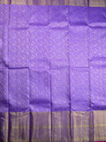 Kanchi pattu bridal saree lavender color allover zari weaves & kanchi border with rich pallu and contrast plain blouse