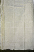 Kanchi cotton saree ash color with allover thread work, small contrast border, running pallu and plain blouse
