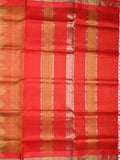 Uppada seiko pattu saree parrot green color allover plain & temple border with zari contrast pallu and attached plain blouse