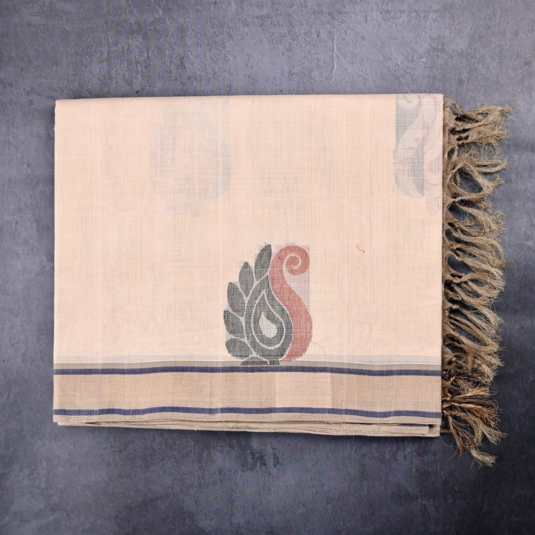 Bagalpur fancy sarees cyan blue color allover zari checks with zari weaving temple border with self pallu and attached printed blouse
