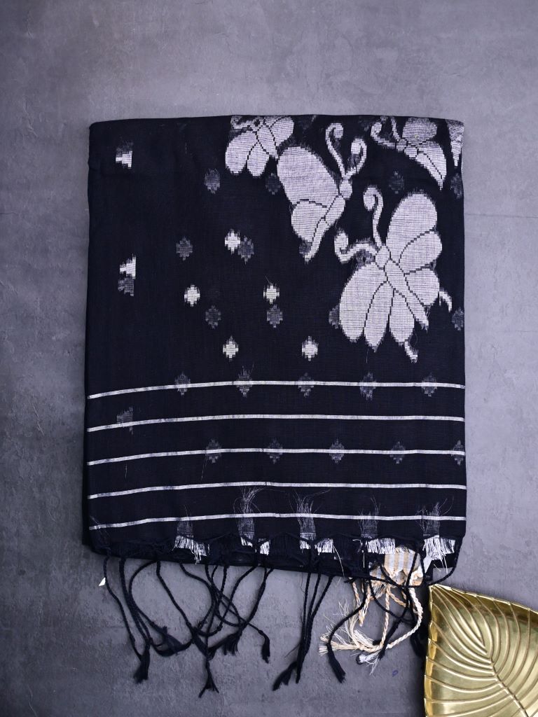 Dupion fancy saree sky blue color allover zari weaving motifs and weaving border with rich weaving pallu and brocade blouse