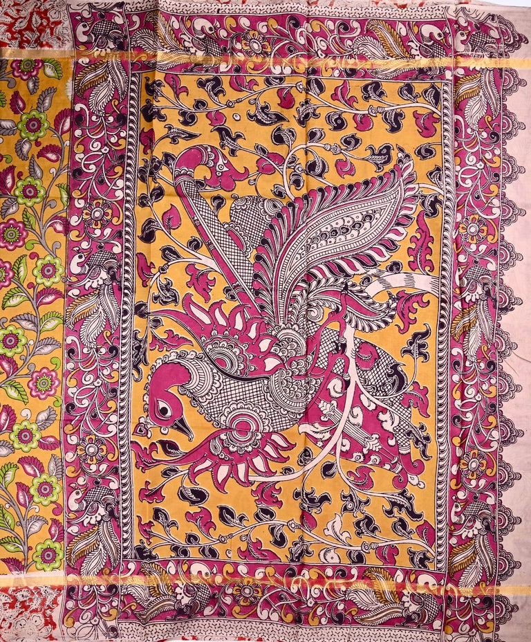 Dupion fancy saree cream color allover zari weaving motifs and weaving border with rich weaving pallu and brocade blouse