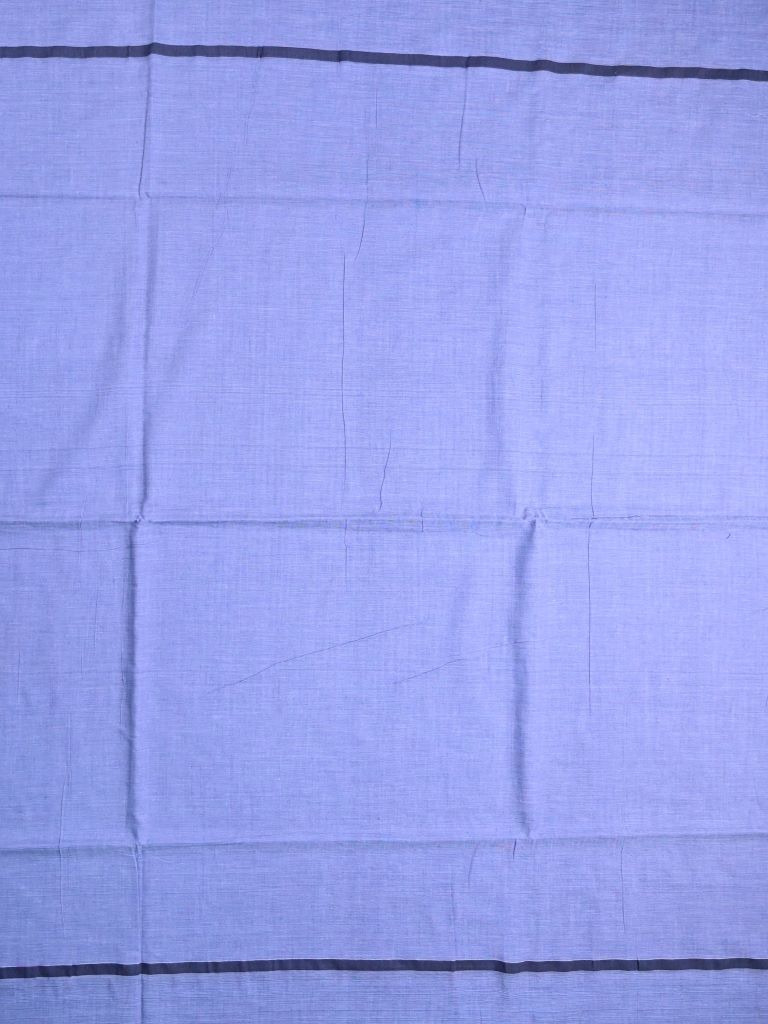 Khadi cotton saree light blue color allover butis & small kaddi border with self pallu and attached plain blouse