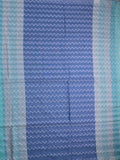 Khadi cotton saree light blue color allover weaves with contrast pallu and contrast blouse