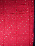Dola silk fancy saree dark pink color allover zari motives & checks with short pallu and attached blouse