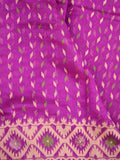 Bengali cotton saree dark pink color allover prints with printed pallu and contrast blouse
