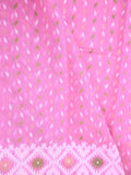 Bengali cotton saree baby pink color allover prints with printed pallu and attached blouse