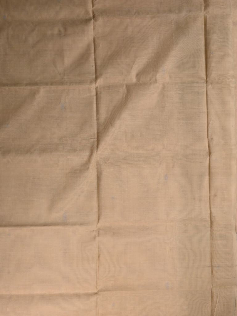Bengali cotton saree cream color allover thread motive weaves with big pallu and blouse