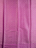 Chiniya silk fancy saree purple color allover zari motifs & zari border with short pallu and attached brocade blouse