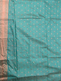 Banaras fancy saree lux green color allover zari motifs & paithani border with paithani pallu and attached blouse