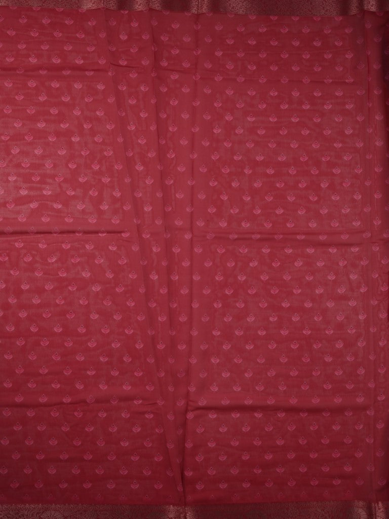 Organza saree grey and pink color with allover prints, small zari border, short pallu and printed blouse