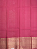 Pethambari pattu saree purple color allover zari motifs & kanchi border with rich pallu and attached plain blouse