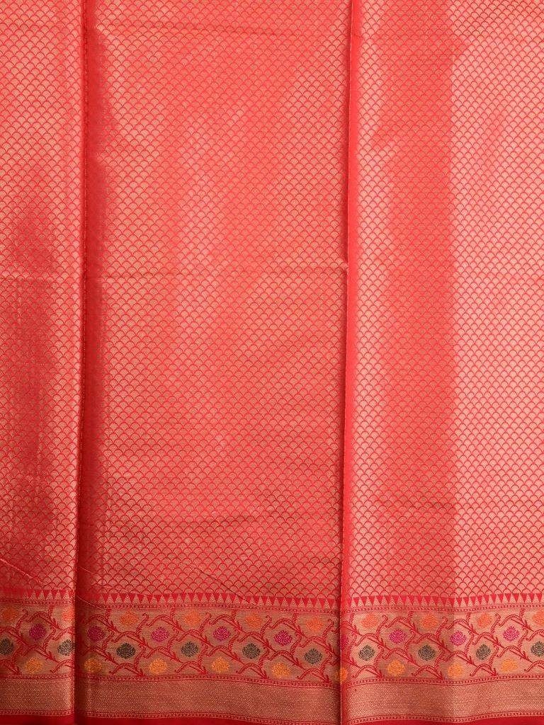 Chiniya silk fancy saree golden yellow color allover zari weaves & zari border with rich pallu and contrast attached blouse