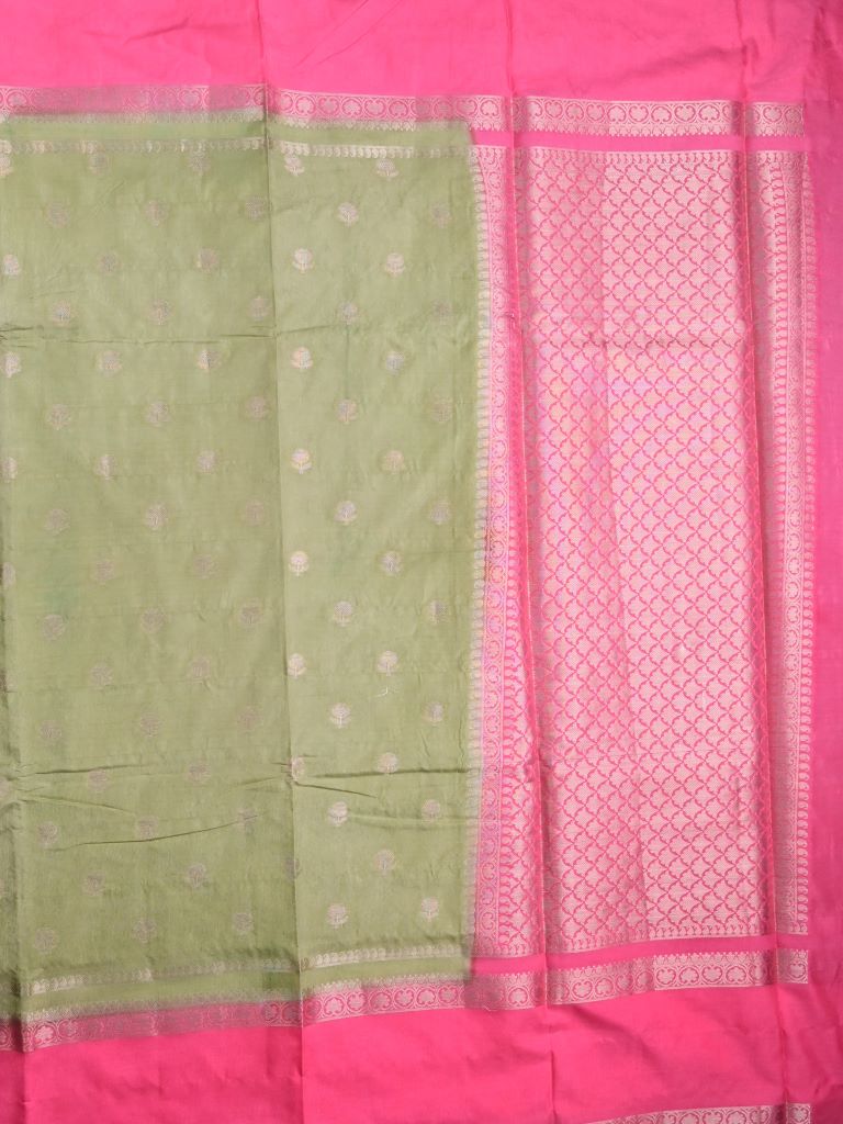 Banaras fancy saree snuff color allover zari motifs & kaddi border with conrast brocade pallu and brocade blouse