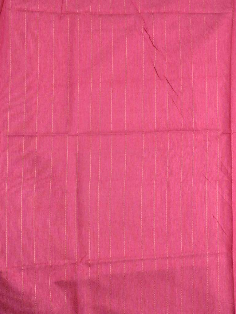 Chanderi fancy saree baby pink color allover plain & temple border with weaving pallu and plain blouse