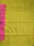 Bhagalpur fancy saree pink color allover shibori prints & small kaddi border with contrast pallu and attached plain blouse