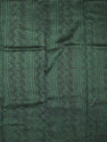 Maheshwari fancy saree olive green color allover prints & zari border with short pallu and attached plain blouse