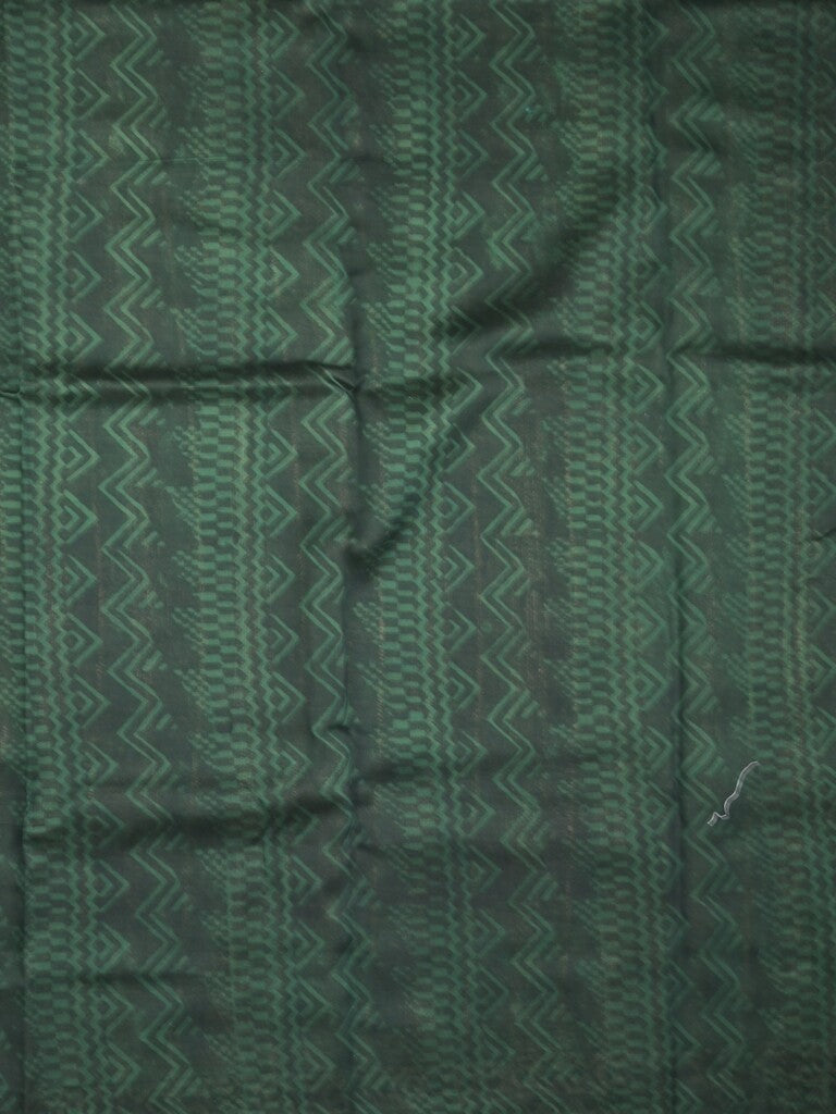 Maheshwari fancy saree olive green color allover prints & zari border with short pallu and attached plain blouse
