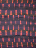 Maheshwari fancy saree black color allover prints & zari border with short pallu and attached printed blouse