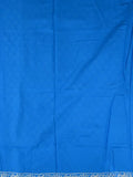 Mul mul cottton saree sky blue color allover prints & fancy border with printed pallu and attached plain blouse
