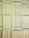 Raw mango pattu saree violet color allover zari weaves & zari border with brocade pallu and contrast blouse