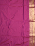 Banaras fancy saree half white color allover zari motifs & zari border with pallu and contrast plain blouse