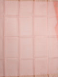 Pure silk kota fancy saree baby pink color allover zari motifs & zari border with short zari pallu and attached plain blouse