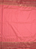 Banaras fancy saree pink color allover zari motifs & zari border with rich pallu and contrast plain blouse