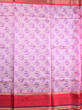 Banaras fancy saree lavender color allover digital prints & zari border with contrast pallu and attached printed blouse