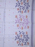 Khadhi cotton saree light lavender color allover butis & small kaddi border with weaving pallu and plain blouse